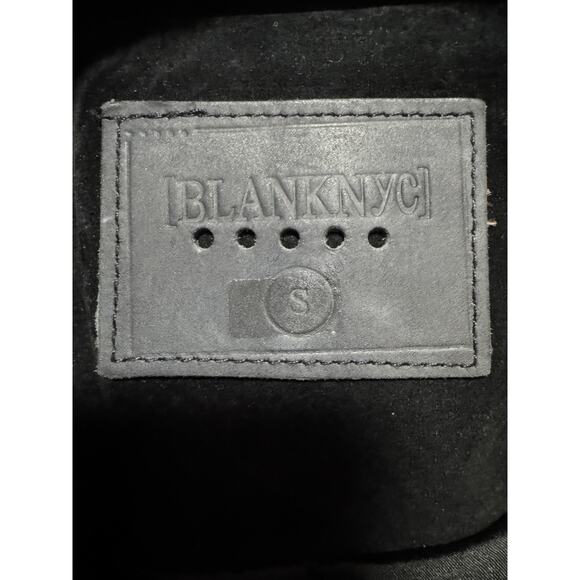 BLANKNYC Suede Moto Jacket Womens Small Black Biker Asymmetrical Zip Belted - Picture 4 of 15